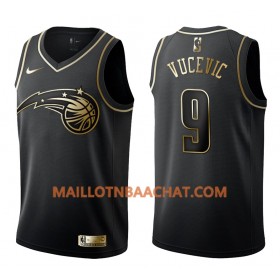 Maillot NBA Orlando Magic Nikola Vucevic 9 Nike Noir Golden Edition Swingman - Homme